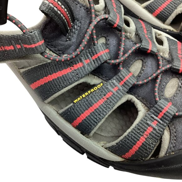 Keen Newport H2 Womens 9 Waterproof Hiking Sandals Gray Orange - Picture 9 of 11